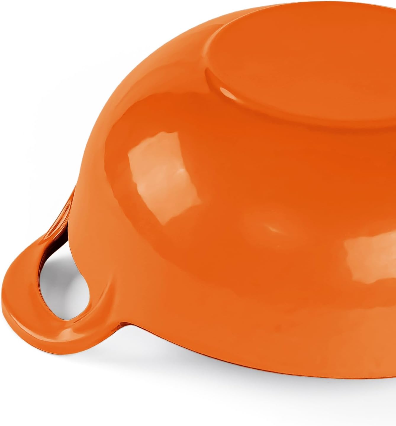 2 QT Black Enameled Cast Iron Dutch Oven,Iron Biryani Pot,Le Creuset,Instant Pot Bakeware Sets, Casserole Dishes for Oven - orange